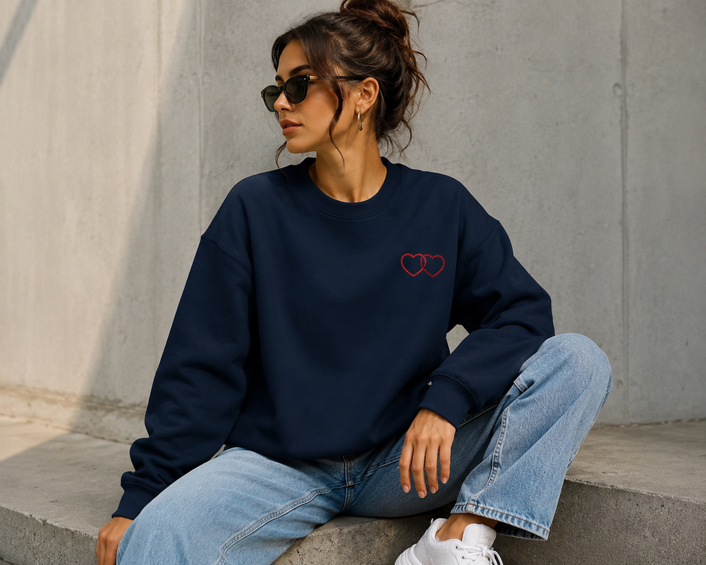 SHINE Midnight Hearts Oversized Sweatshirt